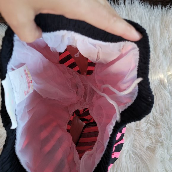 Static Retro Stripe Boys Swim Trunks 90s Pink Black Summer Swimwear Drawstring - Picture 12 of 12